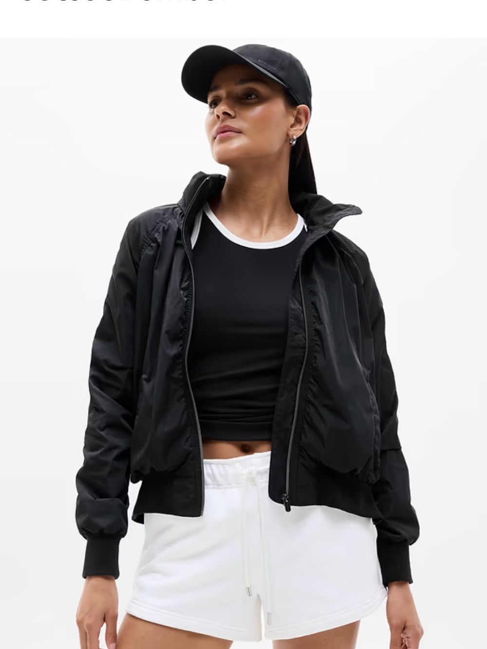 Athleta Black Women's Lightweight Zip-Up Jacket